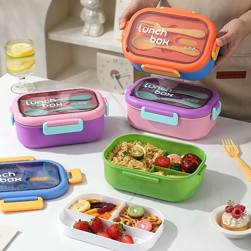Fiambrera Bento de Acero Inoxidable 304 al por mayor, Contenedor de Alimentos Apilable