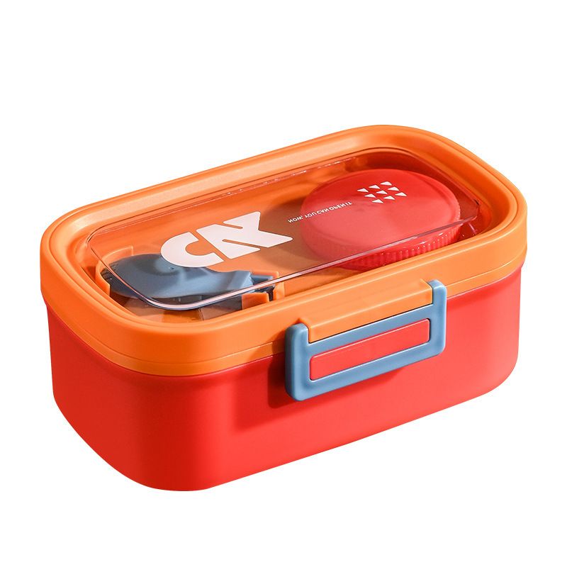 Minimalist Student 304 Stainless Steel Compartment Lunch Box Office Worker Small Portable Lunch Bento Box