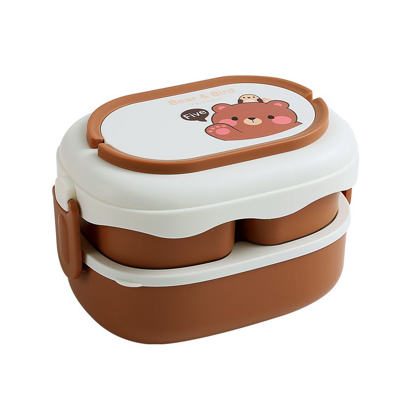 Fiambrera Bento de Plástico al por Mayor, Recipiente Hermético para Almuerzo