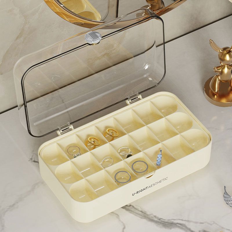 Girls Dorm Multi-Layer Skincare Ring Storage Box Household Desktop Transparent Organizer Rack Perler Beads Classified Organizer Box