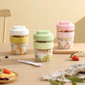 Stylish Student Oatmeal Cup Office Worker Portable Yogurt Cup with Lid with Spoon Picnic Spring Outing Salad Cup