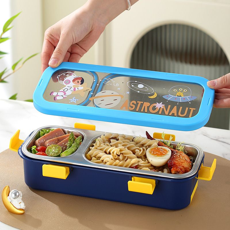 Fiambrera Bento de Acero Inoxidable 304 al por Mayor, Recipiente Portátil para Preparación de Comidas