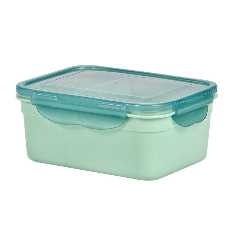 Minimalist Rectangular Plastic Transparent Compartment Lunch Box Student Microwave Safe Lunch Bento Box Fridge Storage Box