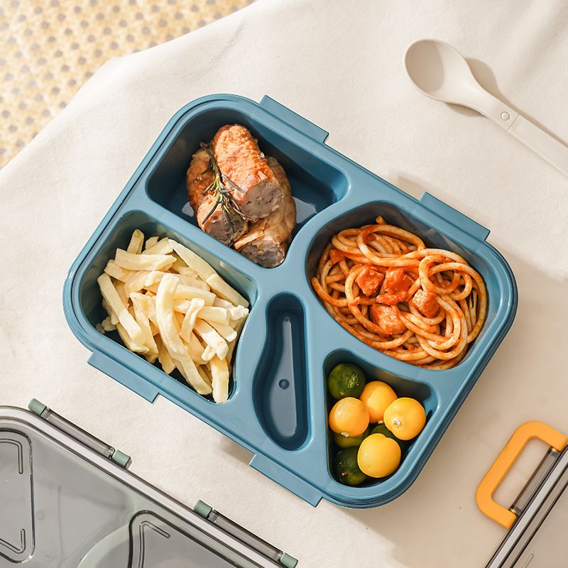 Minimalist Student Compartment Dining Plate Lunch Bento Box Office Worker Portable Lunch Box Microwave Safe Heating Gift