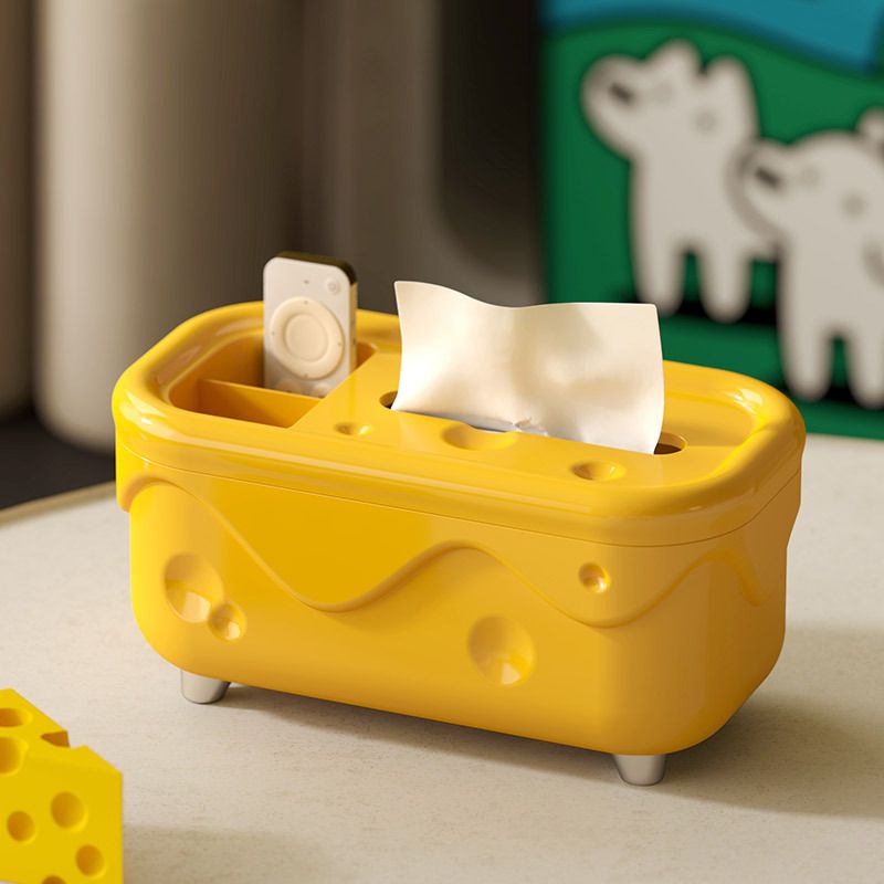 Household Living Room Cheese Tissue Box Light Luxury Desktop Remote Control Storage Box Bedside Tissue Dispenser Organizer Box
