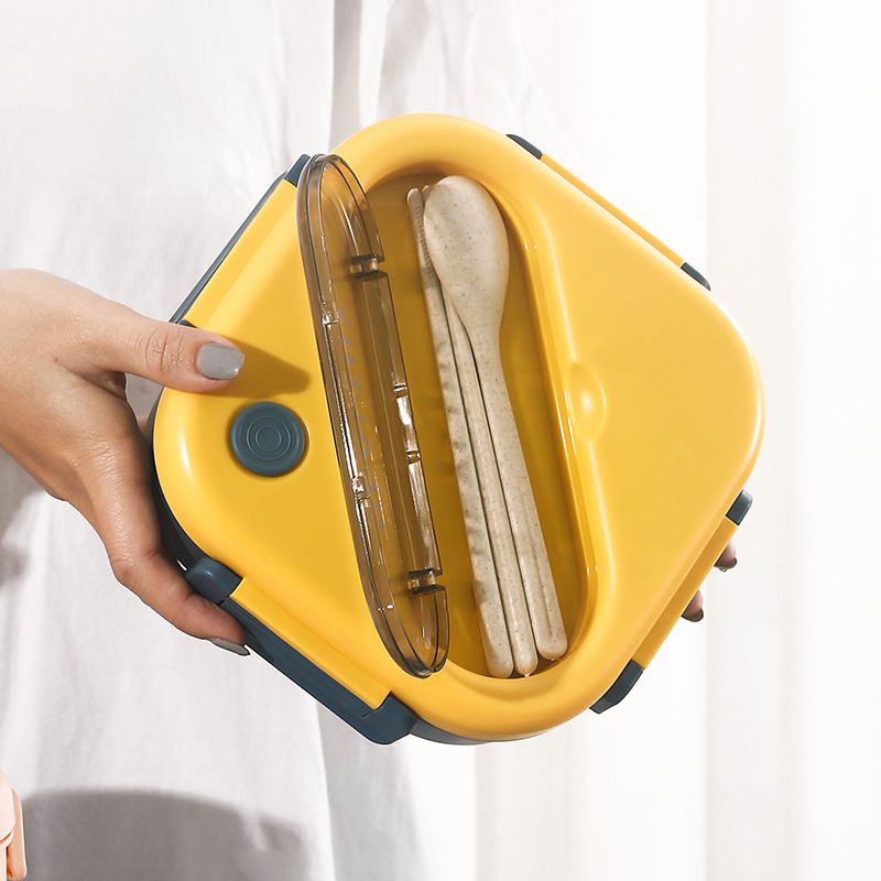 Fiambrera Bento de plástico al por mayor, recipiente portátil para preparar comidas apto para microondas