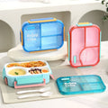 Fashion Student Minimalist Plastic Compartment Lunch Box Large Capacity Office Worker Lunch Bento Box Food Container