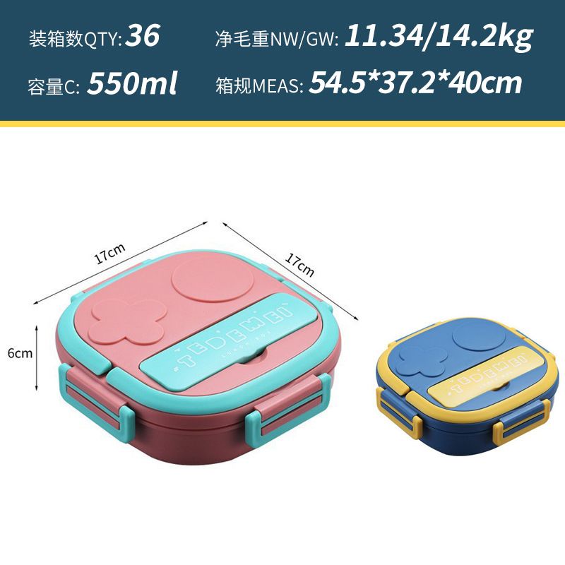 Cartoon Kids Robot Shape 304 Stainless Steel Compartment Lunch Box Baby Kindergarten Travel Lunch Bento Box
