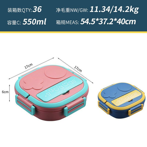 Cartoon Kids Robot Shape 304 Stainless Steel Compartment Lunch Box Baby Kindergarten Travel Lunch Bento Box