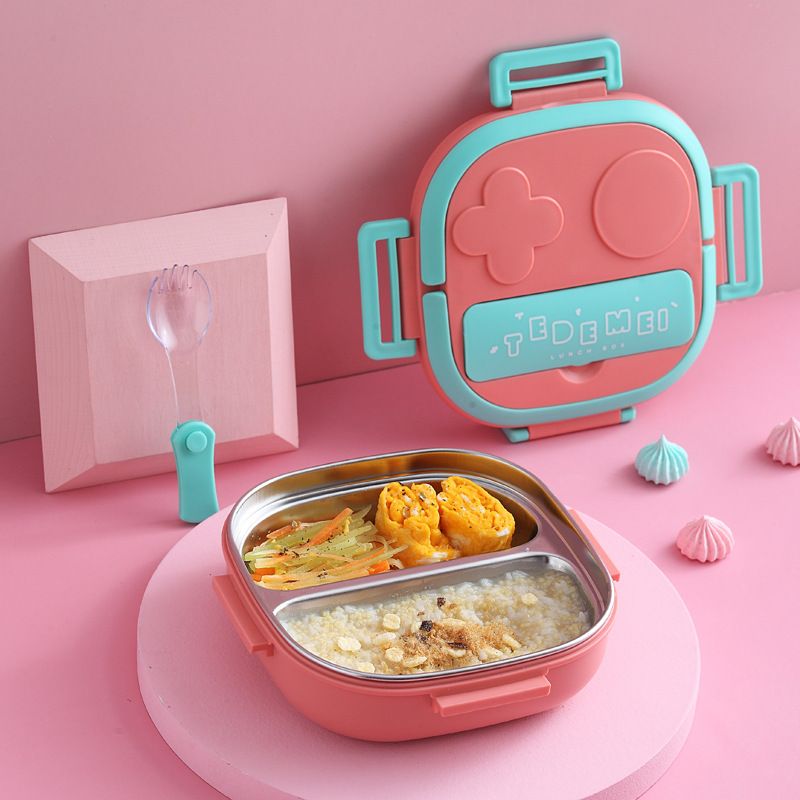 Fiambrera Bento de acero inoxidable 304 al por mayor, fiambrera estilo Bento