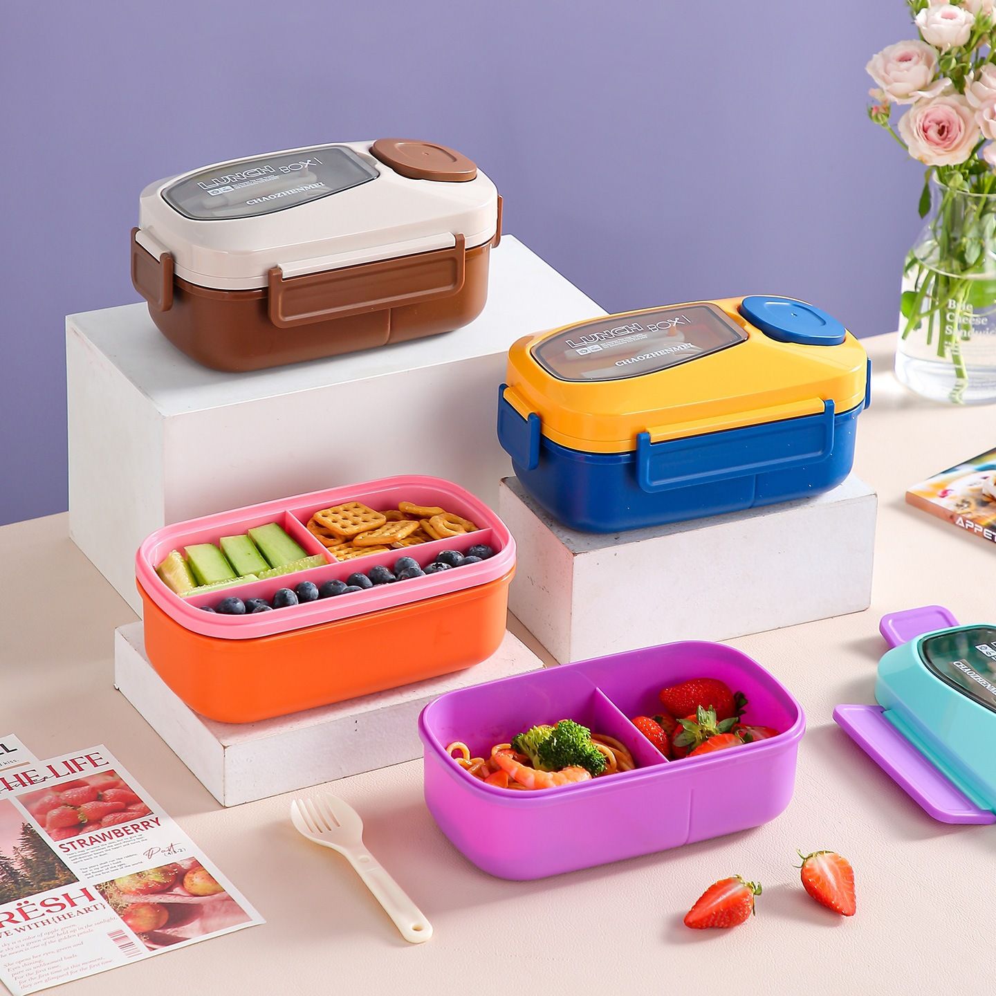 Minimalist Office Worker 304 Stainless Steel Lunch Box Student Cafeteria Dorm Takeout Compartment Lunch Bento Box