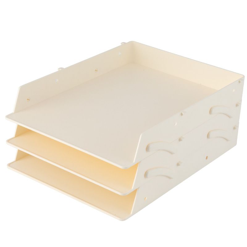 Student Dorm INS Style A4 Storage Box Stackable Office Desktop Document Organizer