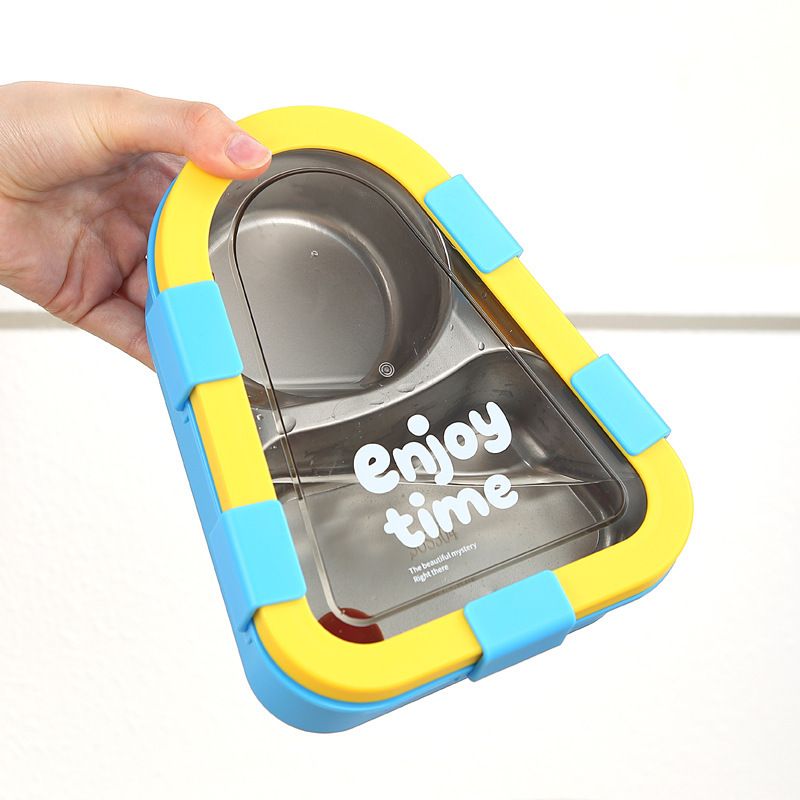 Fiambrera Bento de Acero Inoxidable 304 al por Mayor, Recipiente Apilable para Alimentos
