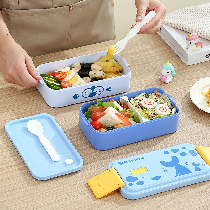Fiambrera Bento de plástico al por mayor, para la escuela y la oficina