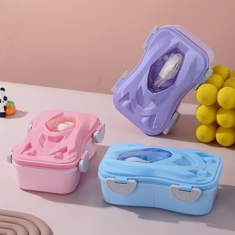Fiambrera Bento de plástico al por mayor, para niños y estudiantes