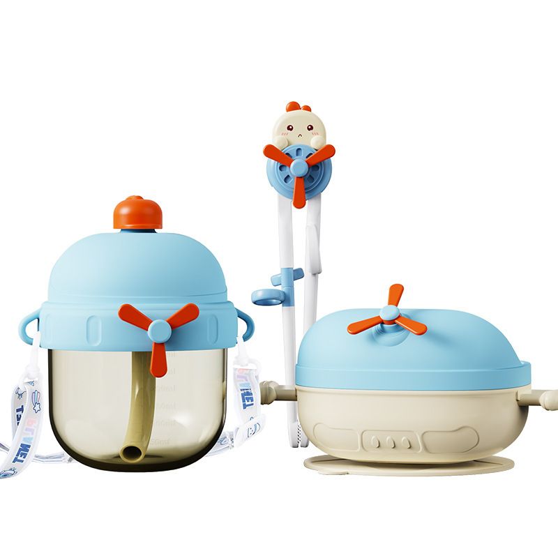 Baby Baby Food Bowl Water Cup Training Chopsticks 3-Piece Set Kids Tableware Set Infant Study Baby Food Tool Gift