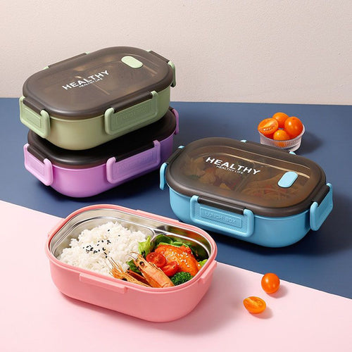Fiambrera Bento de acero inoxidable 304 al por mayor, para marcas de preparación de comidas
