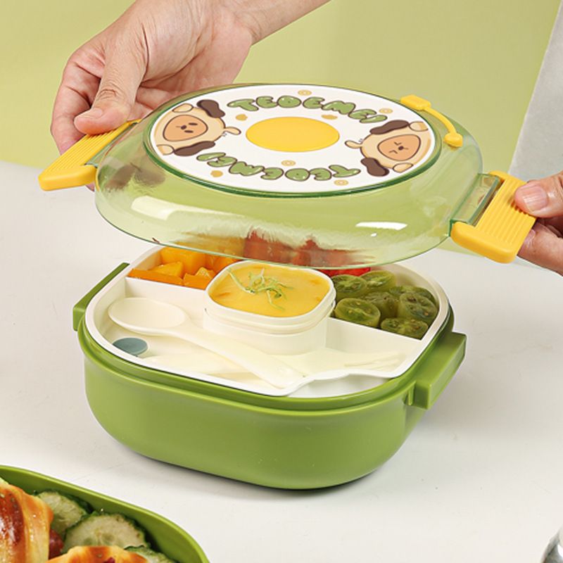 Fiambrera Bento de Plástico al por Mayor, para Marcas de Preparación de Comidas, Dibujos Animados