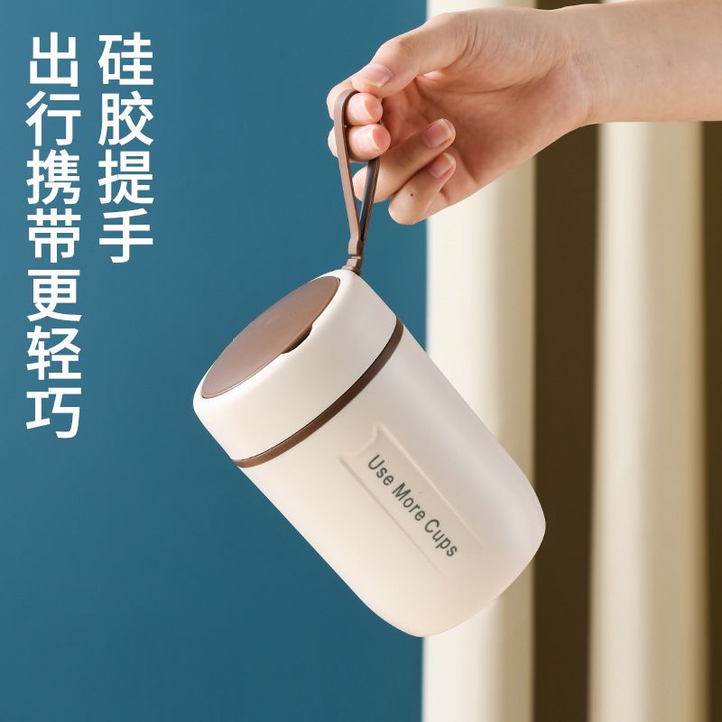 INS Style Student Portable Milk Cup Office Worker 304 Stainless Steel Portable Soy Milk Cup