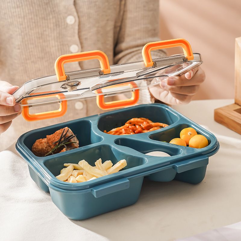 Minimalist Student Compartment Dining Plate Lunch Bento Box Office Worker Portable Lunch Box Microwave Safe Heating Gift