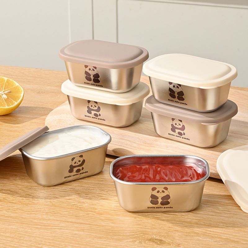 Caja de condimentos de acero inoxidable 304 al por mayor, recipiente rectangular de cocina para condimentos