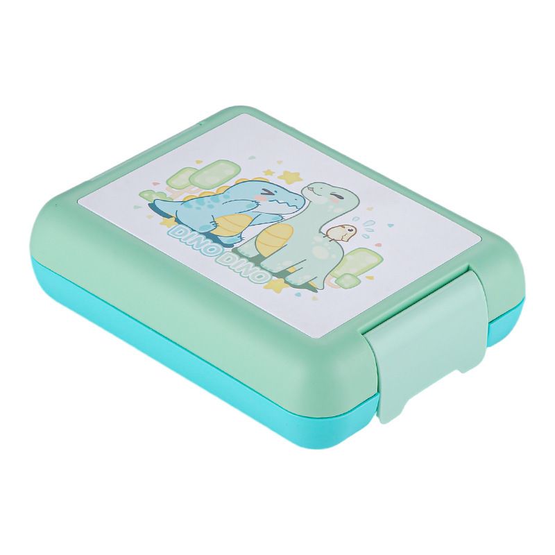 Cartoon Dinosaur Student Compartment Lunch Box Microwave Safe Heating Bento Box Kids Travel Food Container