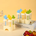 Cartoon Cactus Ice Mold Household Plastic 6-Grid Popsicle Mold Popsicle Student diy Popsicle Mold