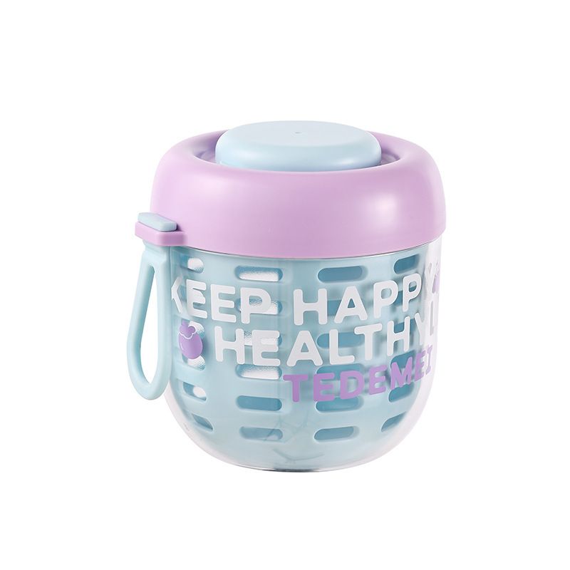 Student Portable Draining Fruit Salad Cup Office Worker Portable Oatmeal Cup Yogurt Cup Food Container