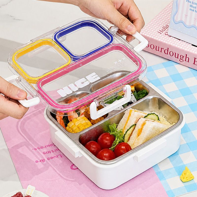 Fiambrera Bento de Acero Inoxidable 304 al por Mayor, Fiambrera Bento Apta para Microondas
