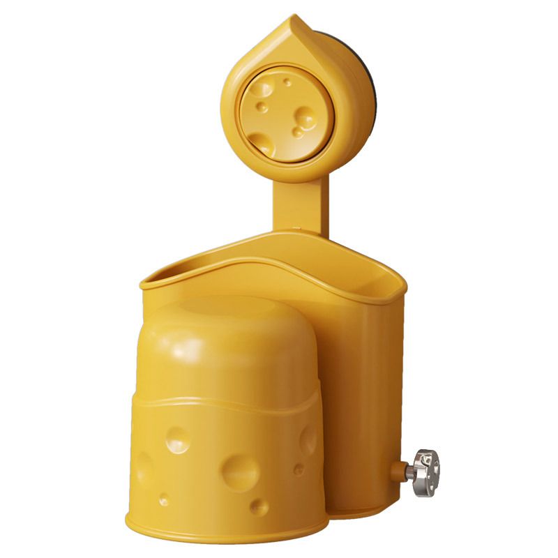 Bathroom Cheese Suction Wash Cup Organizer Rack No-Drill Removable Bathroom Mouthwash Cup Set
