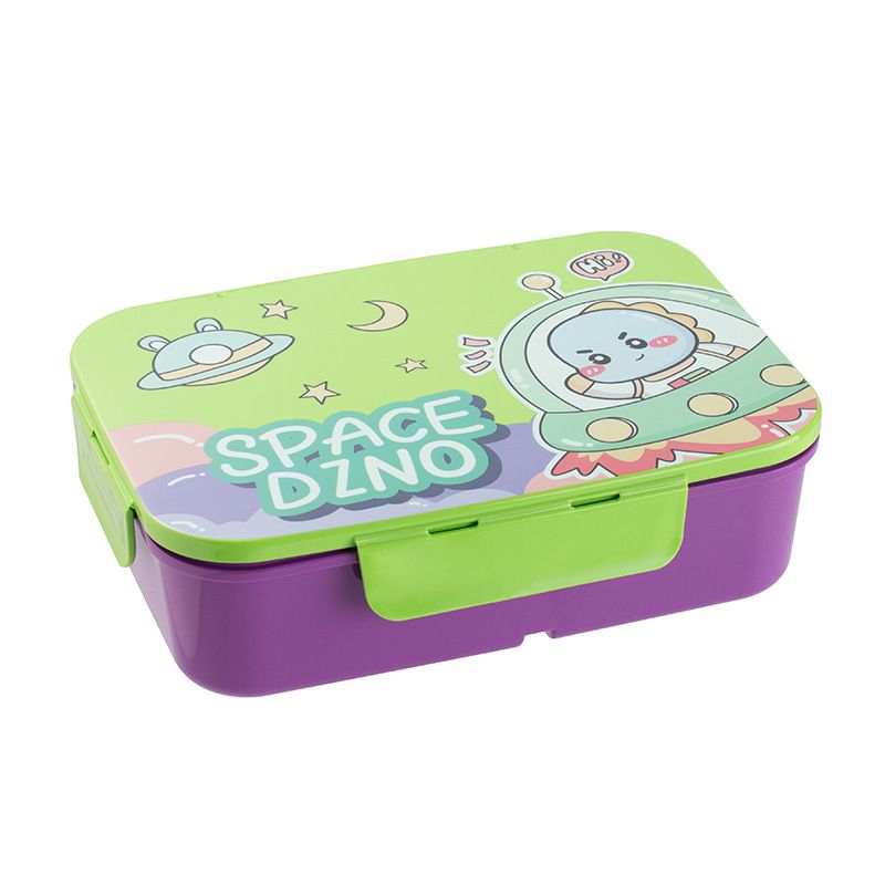 Minimalist Cartoon Flip-Top Student Plastic Compartment Lunch Box Office Worker Portable Lunch Bento Box Water Cup Set Gift