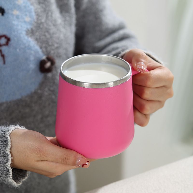 Minimalist Office 304 Stainless Steel Water Cup Office Worker Milk Tea Cup Student Mug Gift with Lid