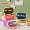 Student Minimalist Compartment Plastic Lunch Box Microwave Safe Portable 304 Stainless Steel Lunch Bento Box