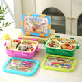 Student Cartoon Large Capacity Takeout Compartment Plastic Lunch Box Office Worker Portable Bento Box Microwave Safe Heating