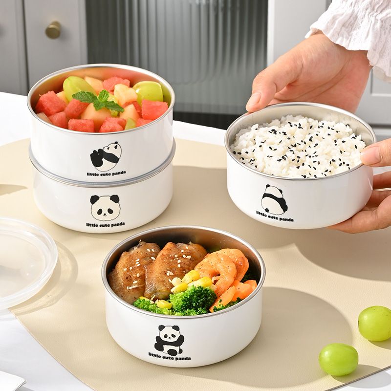 Fiambrera Bento de Acero Inoxidable 304 al por Mayor, Recipiente Apilable para Alimentos, de Dibujos Animados