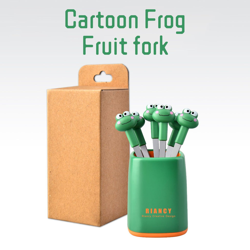 Tenedor de fruta de acero inoxidable al por mayor, diseño de animales bonitos