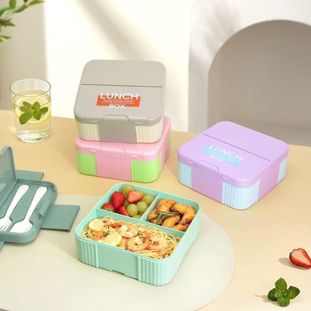 Fiambrera Bento de Plástico al Por Mayor, Fiambrera Estilo Bento