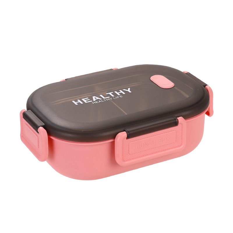 Student Cartoon 304 Stainless Steel Compartment Lunch Box Office Worker Buckle Bento Box Water Cup Tableware Set
