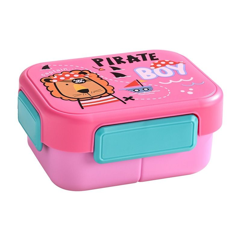 Cartoon Compartment Lunch Box Microwave Safe Office Worker Student Bento Box with Cutlery Portable Lunch Box