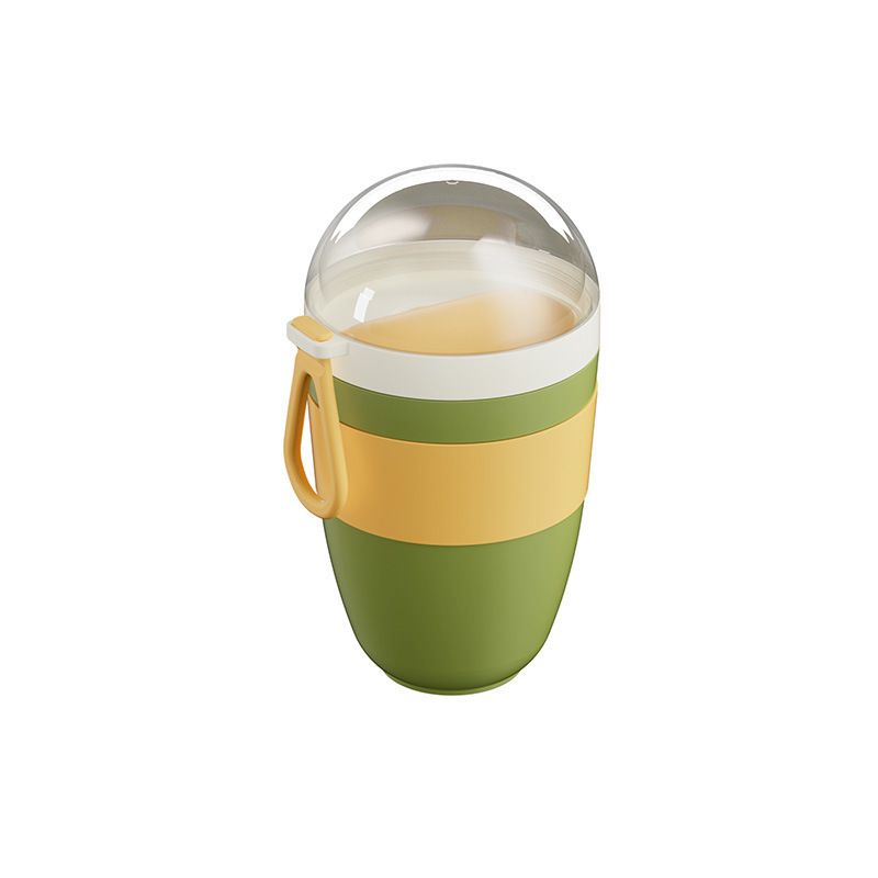 Vaso de plástico para sopa al por mayor, con tapa para oficina y viajes