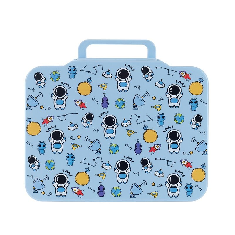 Student Rectangular Large Capacity Plastic Compartment Flip-Top Lunch Box Office Worker Lunch Bento Box with Cutlery