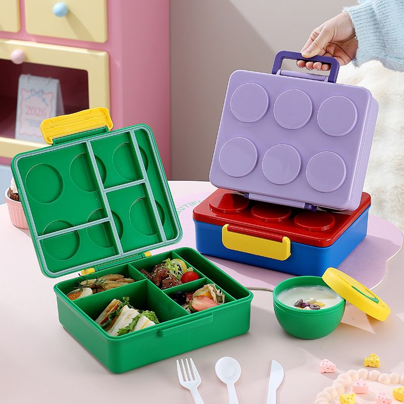 Minimalist Large Capacity Compartment Student Lunch Box Portable Travel Picnic Lunch Bento Box Food Container