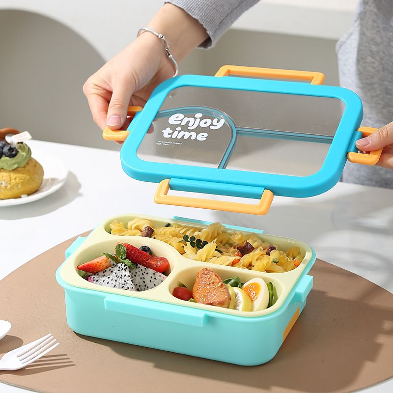 Fiambrera Bento de plástico al por mayor, fiambrera Bento apta para microondas