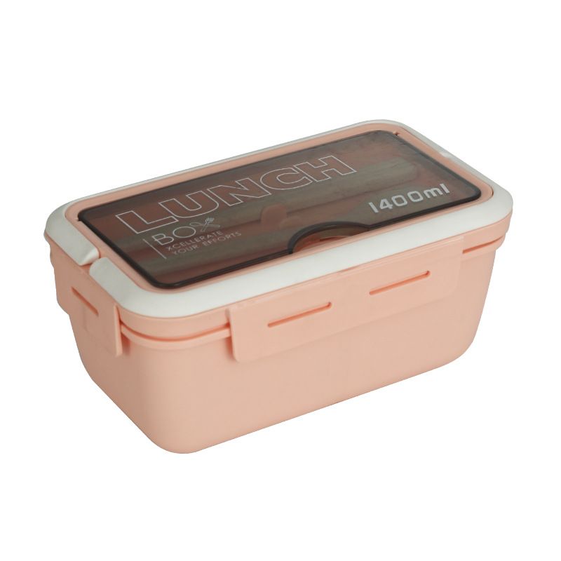Minimalist Compartment Bento Box Large Capacity Student Japanese Style Lunch Box with Spoon and Chopsticks Office Worker Microwave Safe Lunch Box