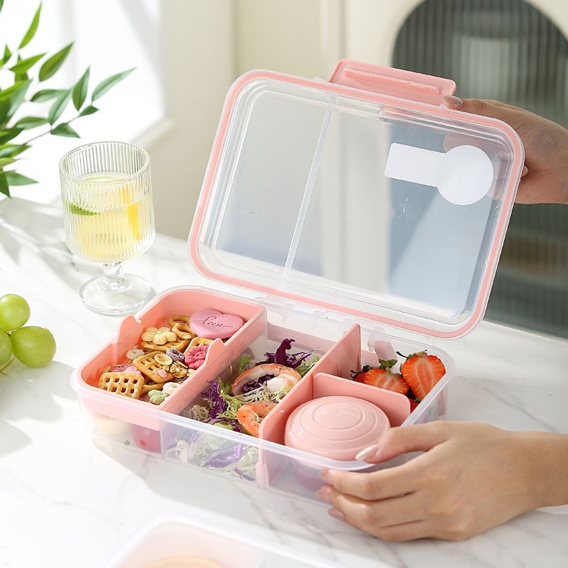 Minimalist Travel Outdoor Lunch Box Large Capacity Transparent Light Food Container Food Container