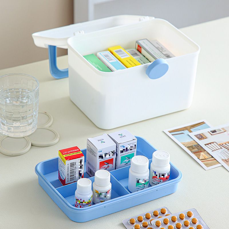 Caja de Pastillas de PP al por mayor, 2-Capas para Suplementos Diarios