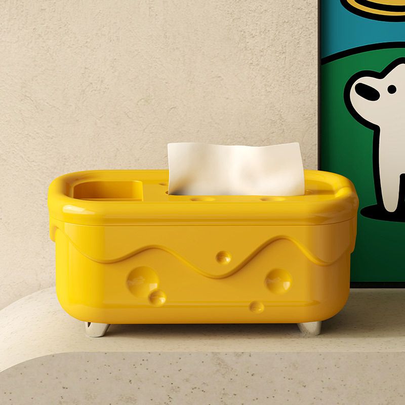 Household Living Room Cheese Tissue Box Light Luxury Desktop Remote Control Storage Box Bedside Tissue Dispenser Organizer Box