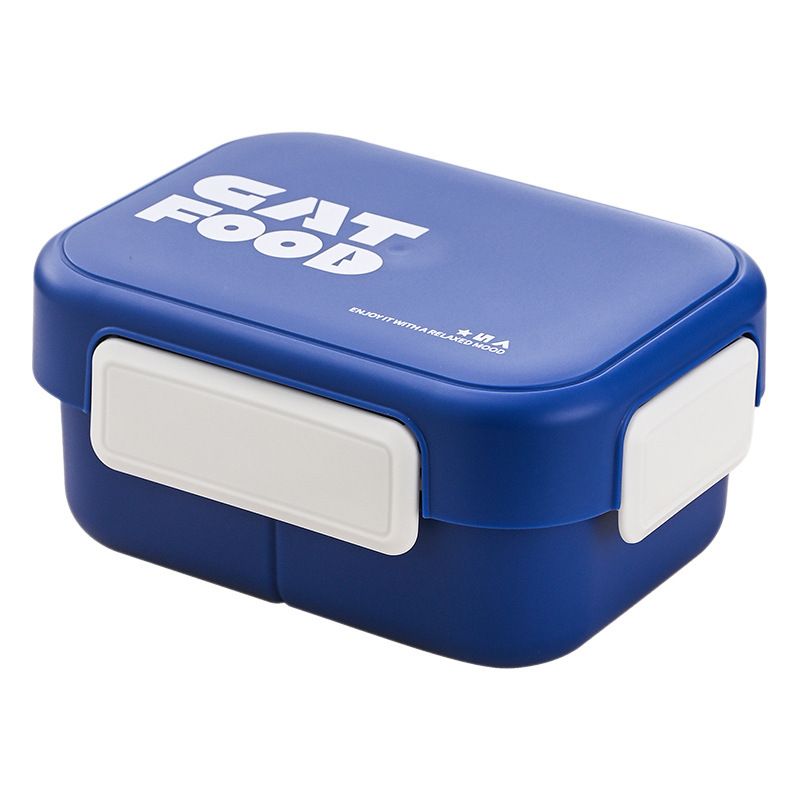 Office Worker Minimalist Microwave Safe Plastic Compartment Lunch Box Portable Lunch Bento Box with Spoon and Fork