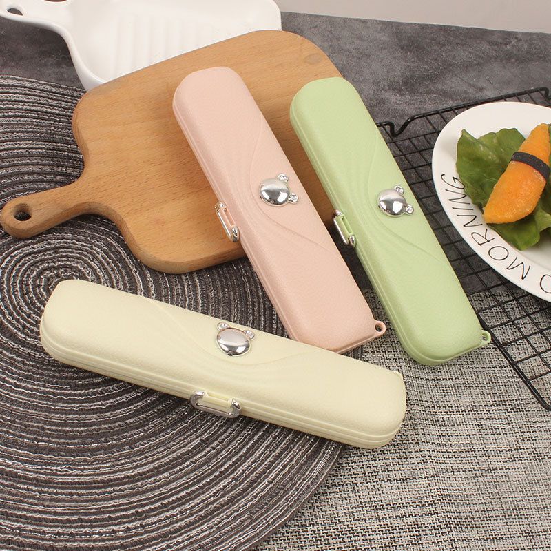 Creative 304 Stainless Steel Tableware Set Student Portable Travel Spoon and Chopsticks 2-Piece Set Gift Kids Outdoor Tableware