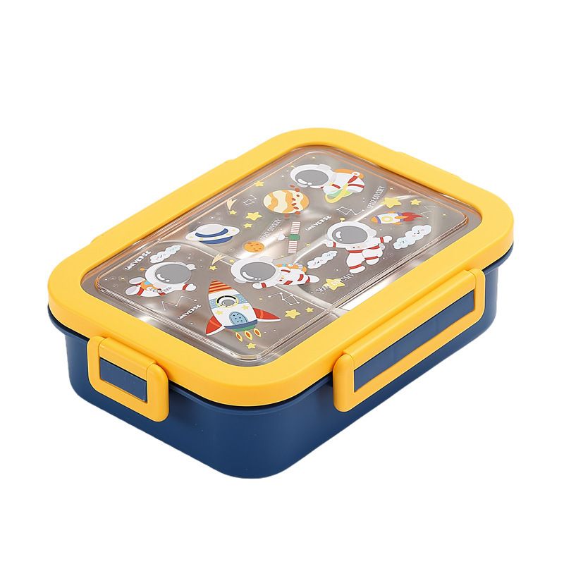 Office Worker 304 Stainless Steel Lunch Box Student Cartoon Dorm Food Container Lunch Bento Box with Spoon and Fork